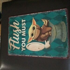 Star wars metal sign Yoda